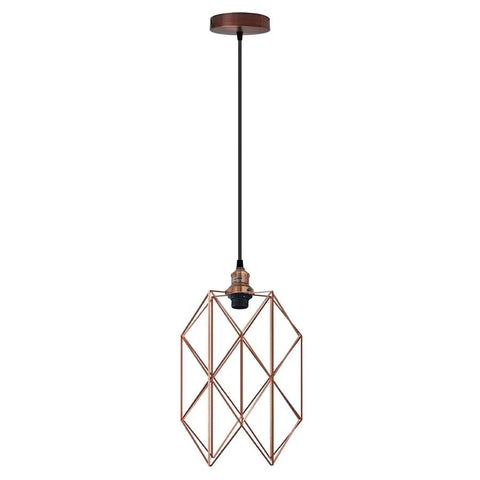 Protection d'ampoule Lampe suspendue au plafond avec cage en métal ~ 5118