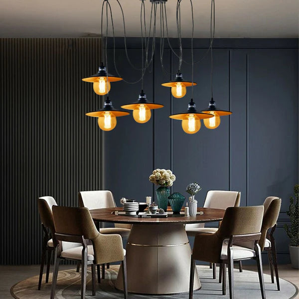 lustre araignée avec abat jour