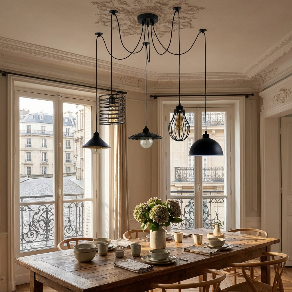 Lustre araignée 5 têtes