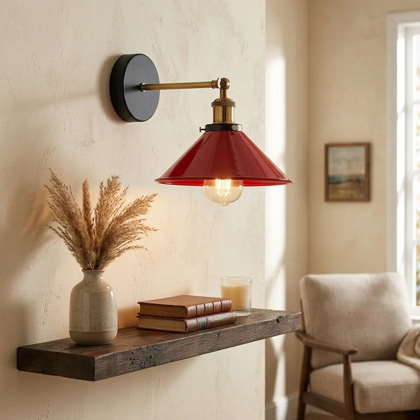 LEDSone Applique Murale Industrielle en Métal 22cm Vintage – Culot E27