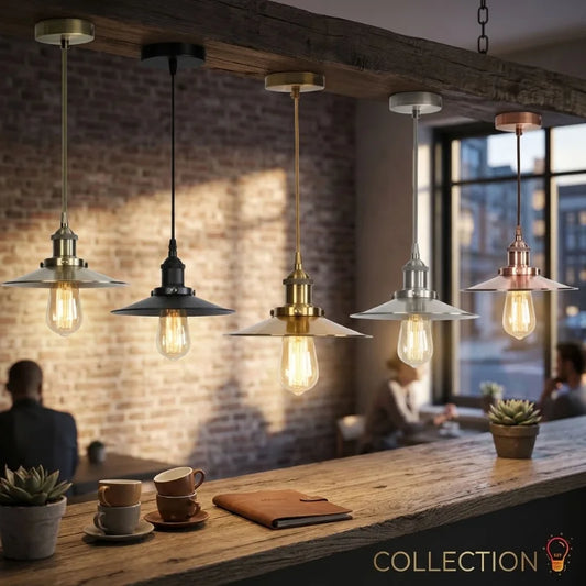 LEDSone Suspension Industrielle Métal Cône E27 pour Îlot Cuisine  ~1608