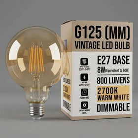 LEDSone Ampoule filament E27 G125 8W globe vintage dimmable 800 lm, 2700 K ~2073