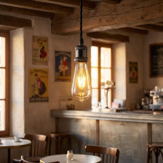 LEDSone Suspension Luminaire E27 - Kit Câble Textile Réglable 100cm ~ 3646