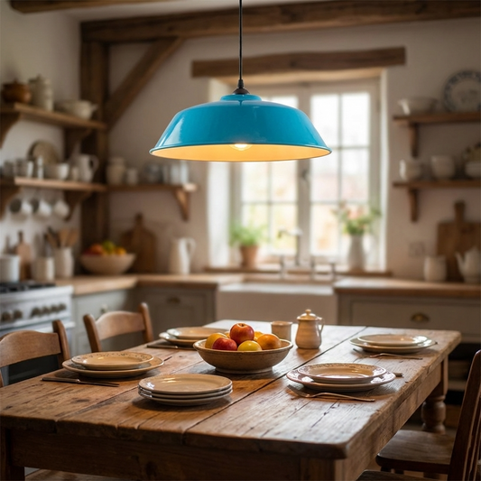 Abat-jour plafonnier style rétro métal incurvé 36 cm ~1776