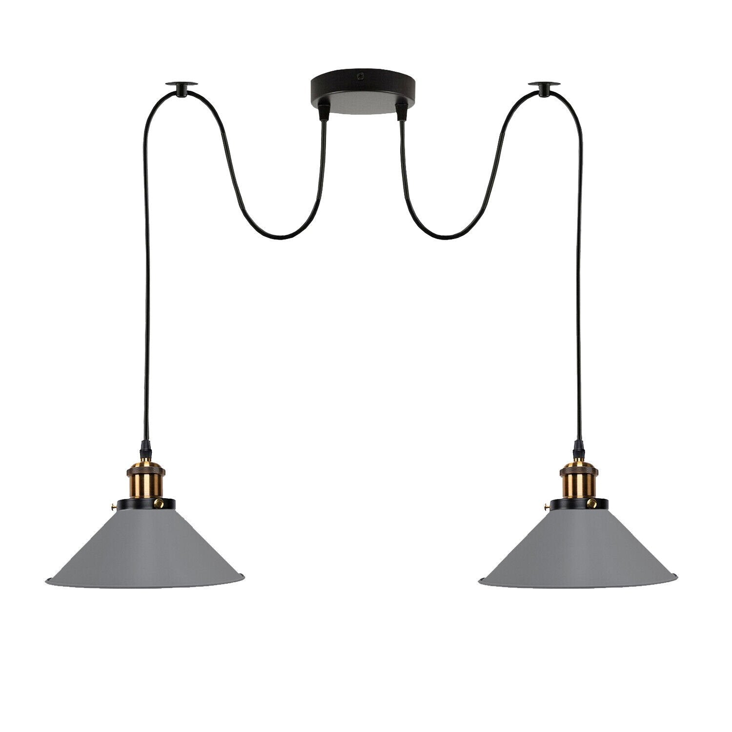 2 gray colour ceiling pendant Light ithout Bulb 