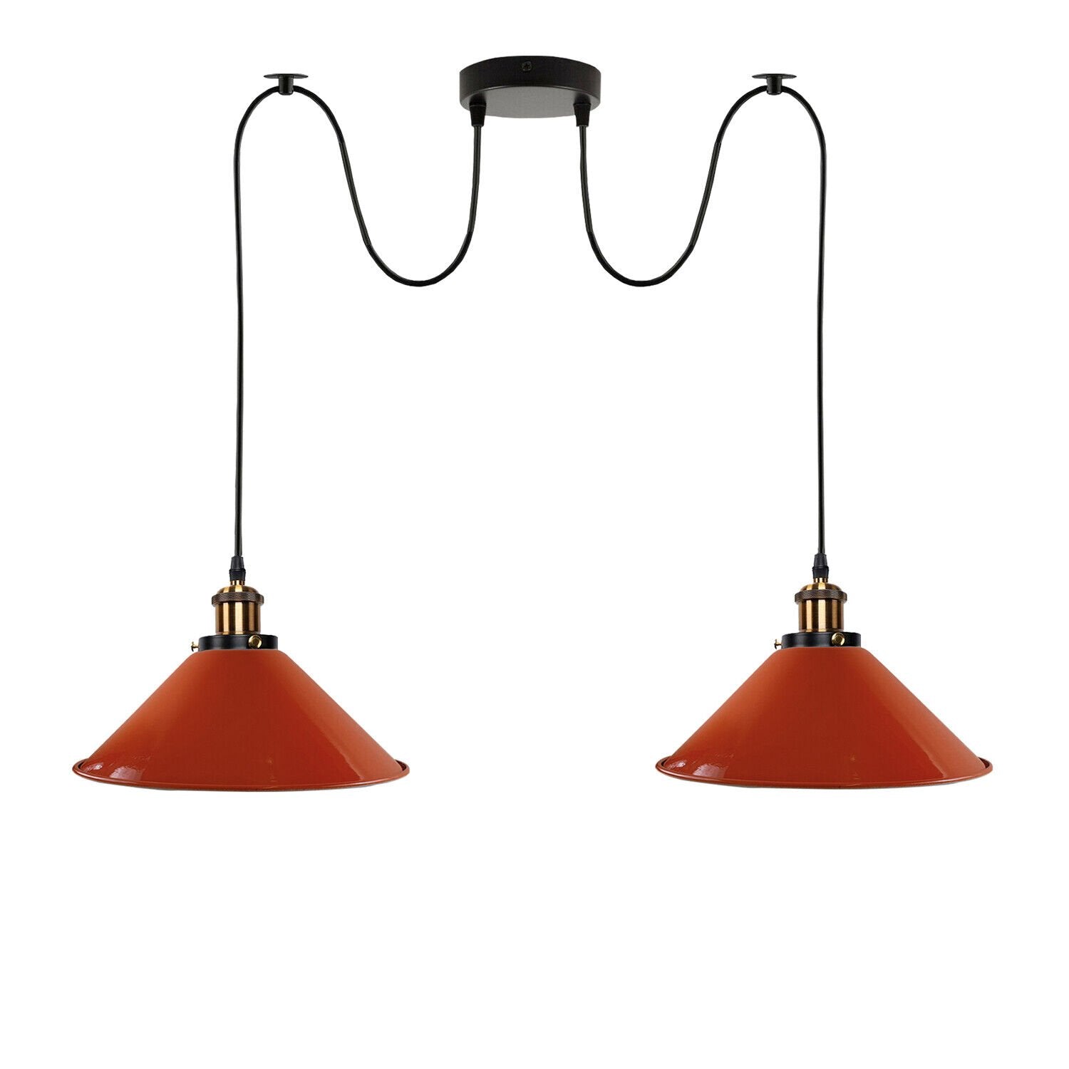 Orange ceiling pendant light