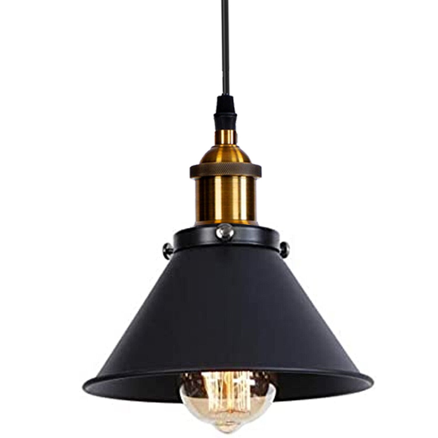 black cone shade ceiling pendant light 