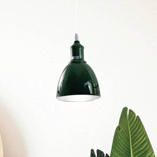 Lampe suspendue verte de plafond réglable rétro vintage industriel avec support E27 UK ~ 4023
