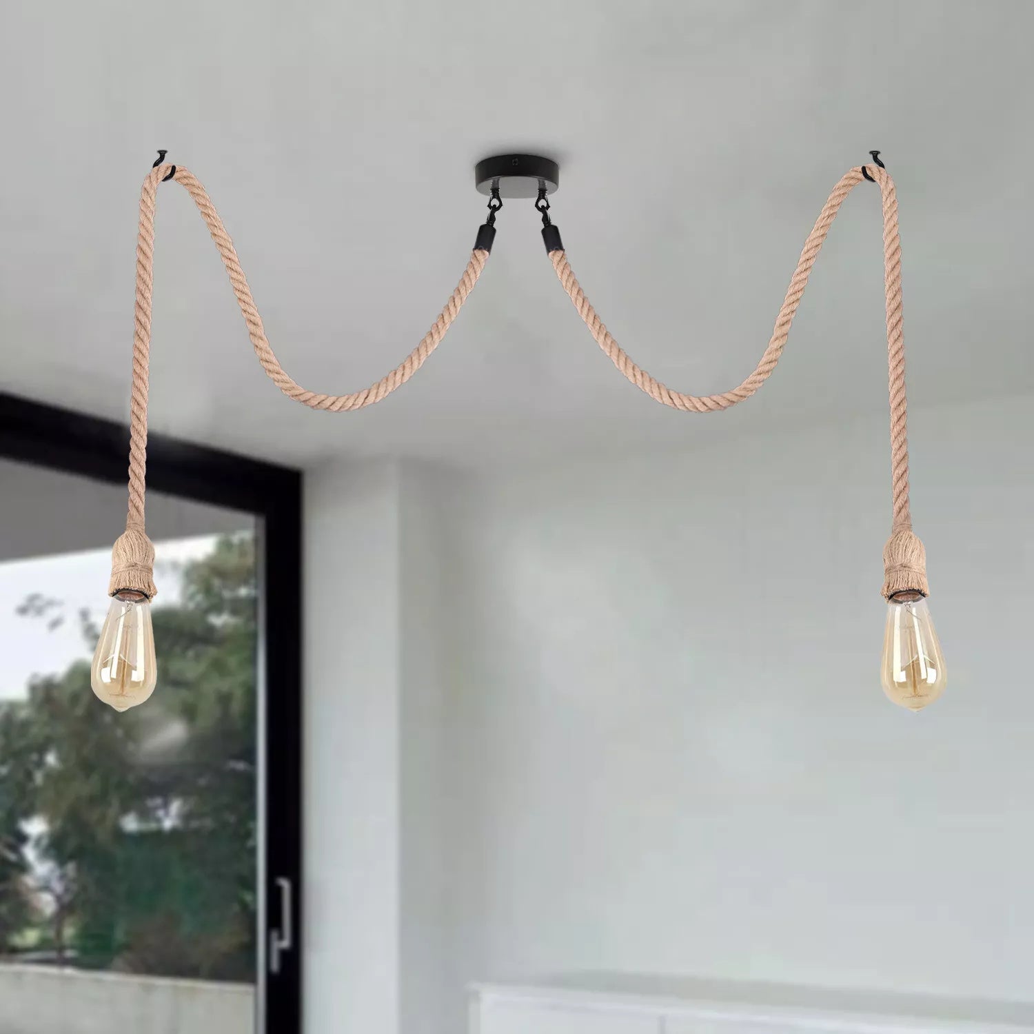 industrial rope ceiling light