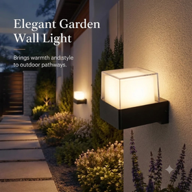 LEDSone Applique Murale Carrée 7W, Lampe LED Extérieure IP54 Simple Tête pour Jardin ~1702