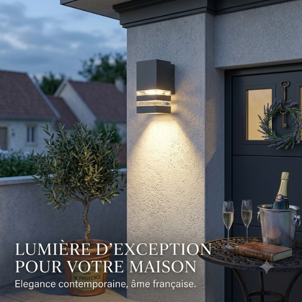 Applique Murale Extérieure LED 60W Noire