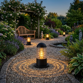 LEDSone Potelet Lumineux Extérieur IP54 Borne de Balisage Jardin E27 Éclairage ~1705