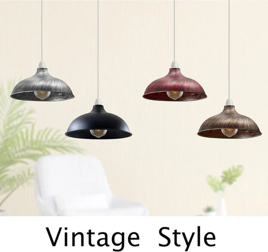 Abat-jour suspension plafonnier rétro en métal ~1789