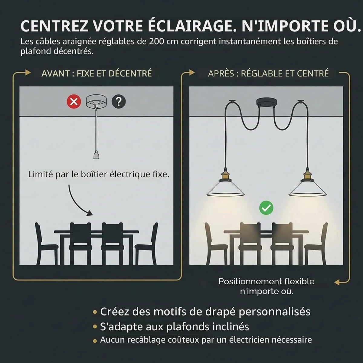 Lampe araignée design pour intérieur