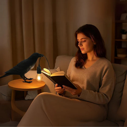 lampe de table corbeau conseillée pour décoration maison