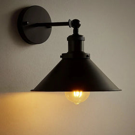 LEDSone Applique Murale Moderne Noire Bras Réglable E27 Dimmable pour Salon ~2147