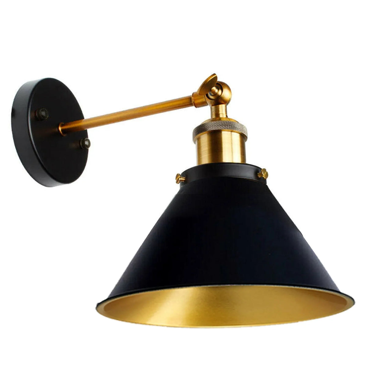 lampe murale industrielle noire vintage
