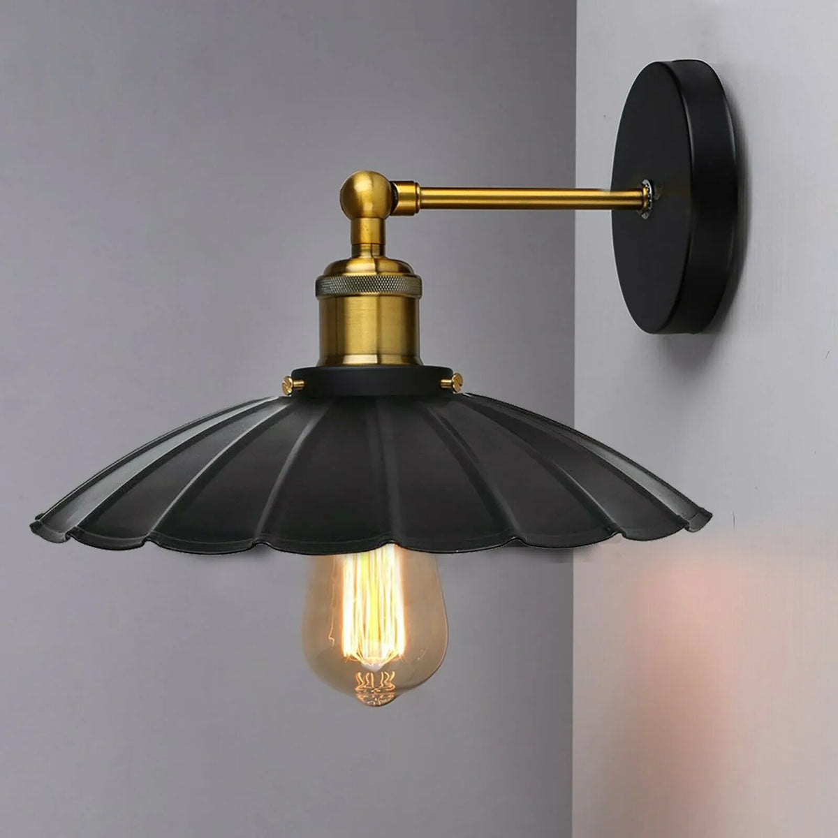 luminaire mural noir style industriel