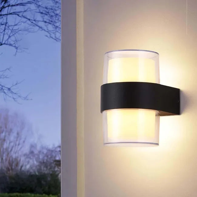 Applique Murale Extérieure Moderne IP54 Aluminium pour Jardin Balcon Porche Salle de Bain Entrepôt LED Lumière Chaude Facile à Installer