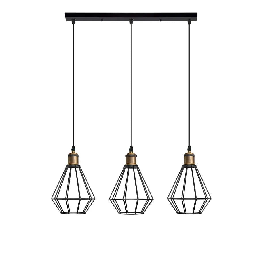metal wire cage ceiling pendant lights