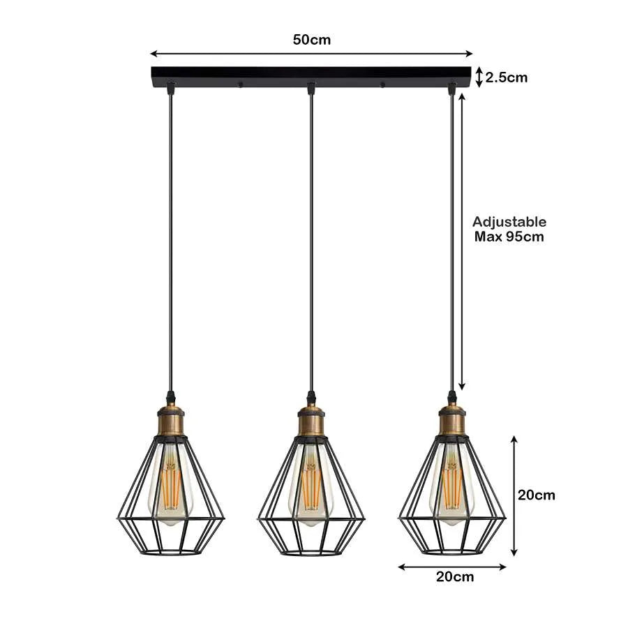 bulb guard wire cage ceiling pendant light fixture