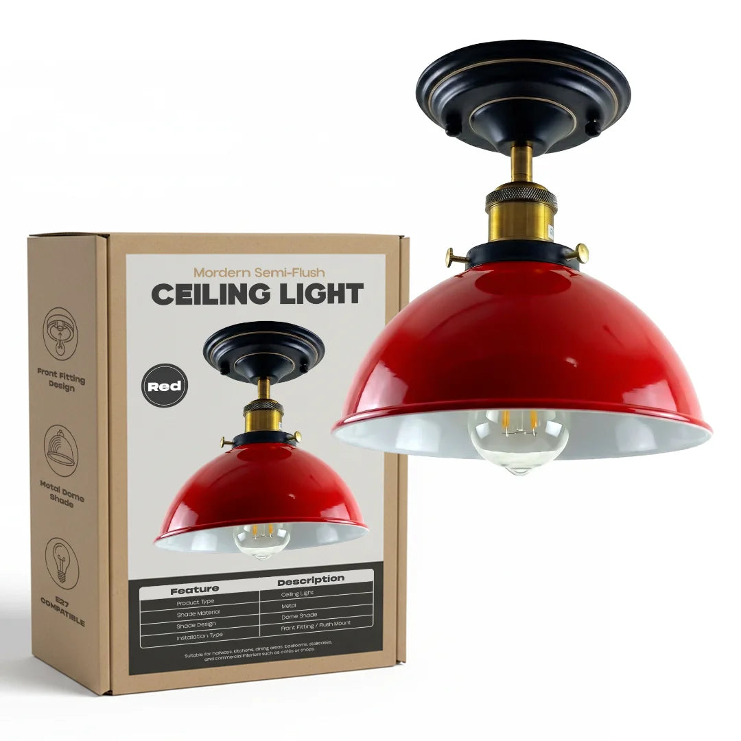 Plafonnier E27 style industriel vintage