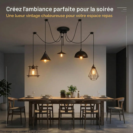 plafonnier araignée 5 ampoules