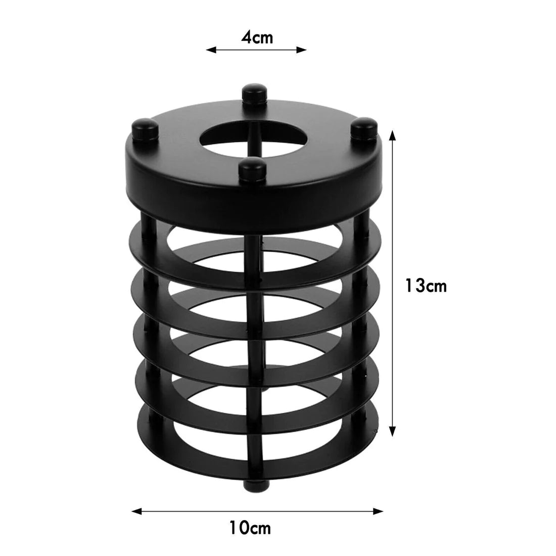 Black metal wire cage light