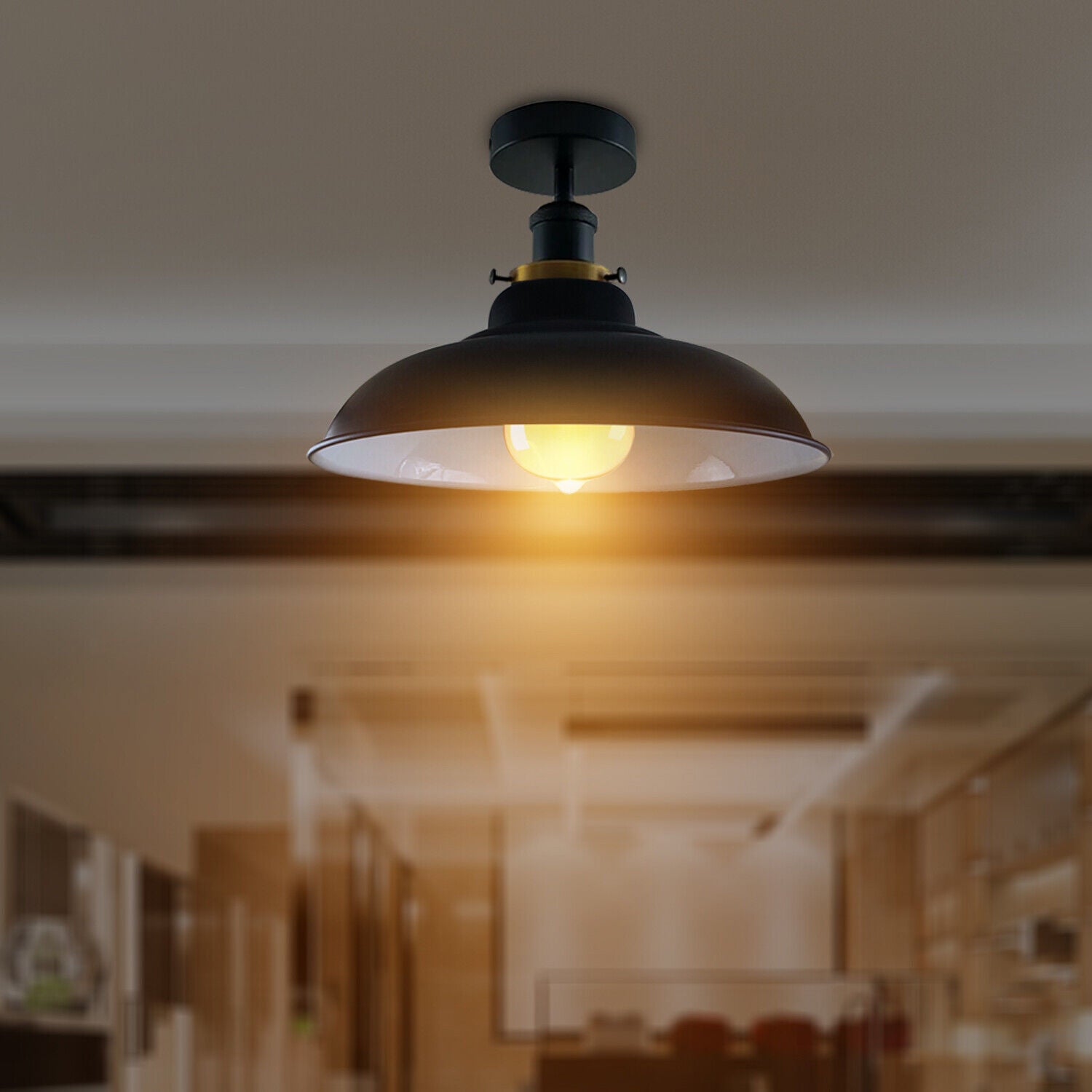 BlACK ndustrial Ceiling Lamp Shade Choose Hanging Light