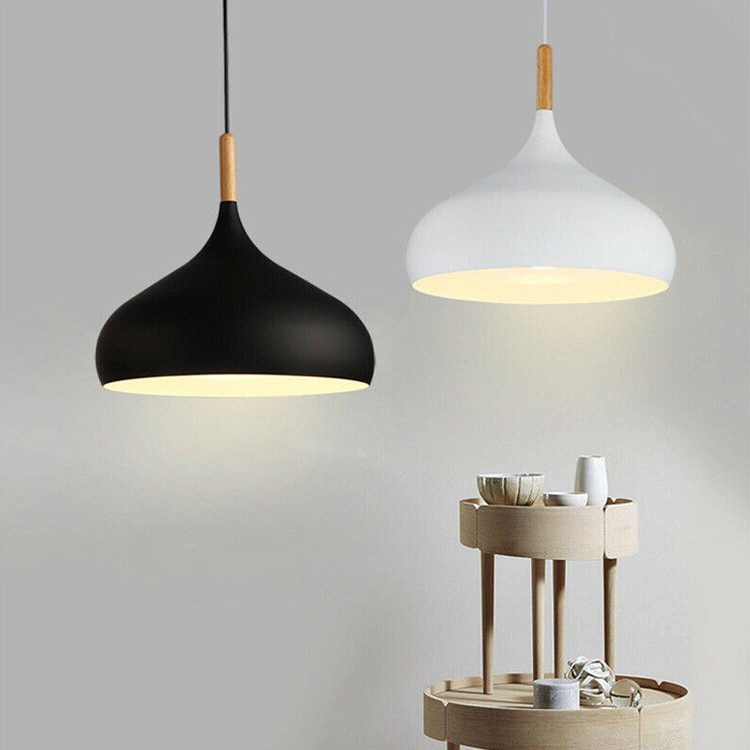 Black White Ceiling pendant light