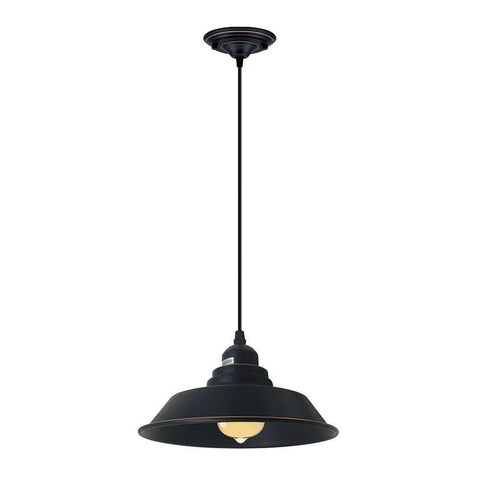 Lampe suspendue noire industrielle rétro Vintage E27 pour plafond de cuisine ~ 4509