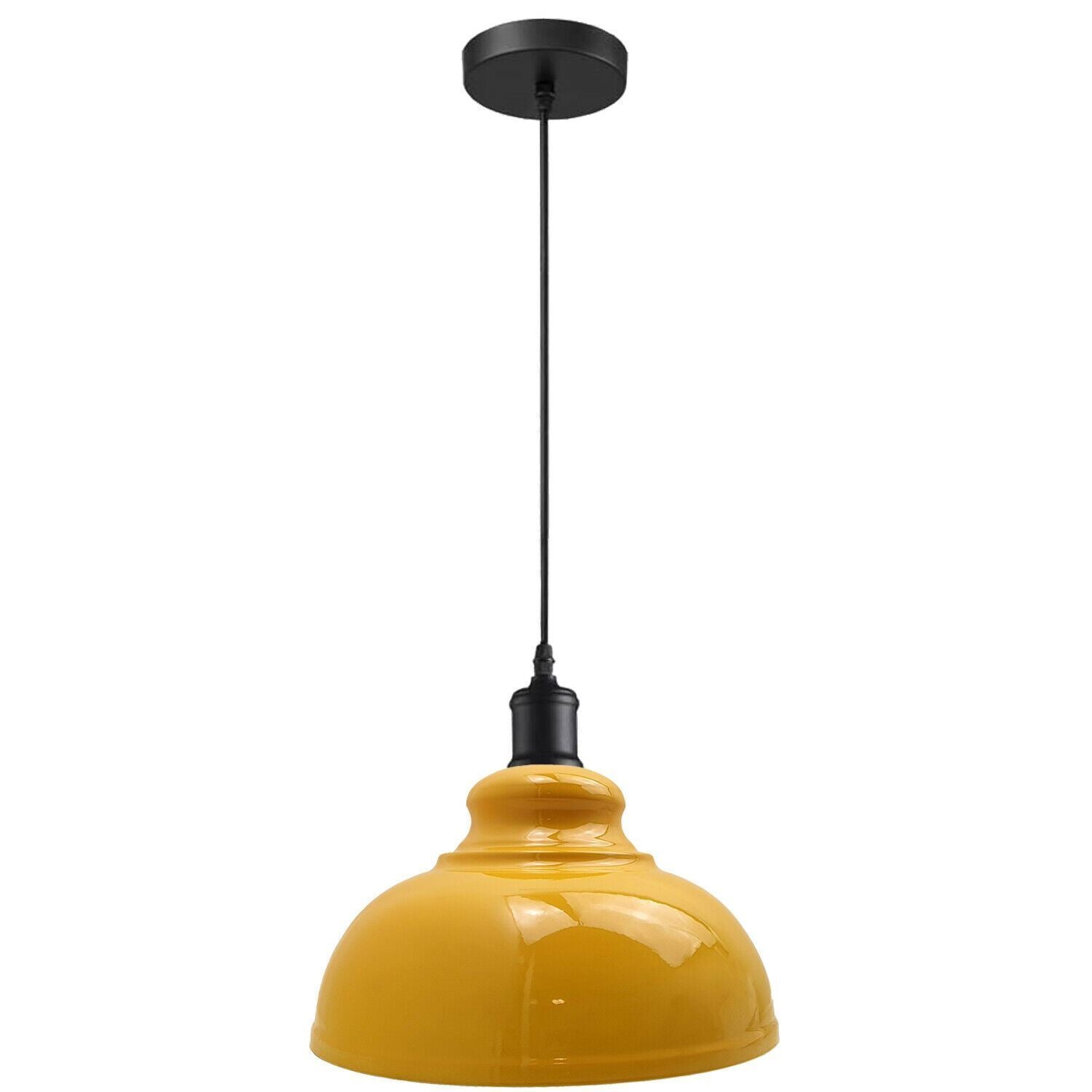 Yellow Dome shade Hanging Pendant Light