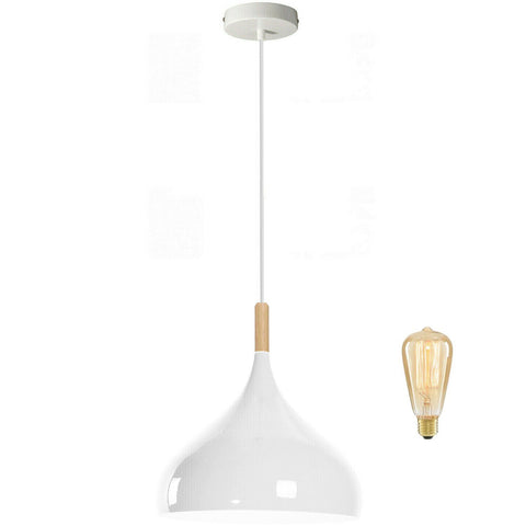 Lampe suspendue blanche moderne, plafonnier pour îlot de cuisine ~ 5415