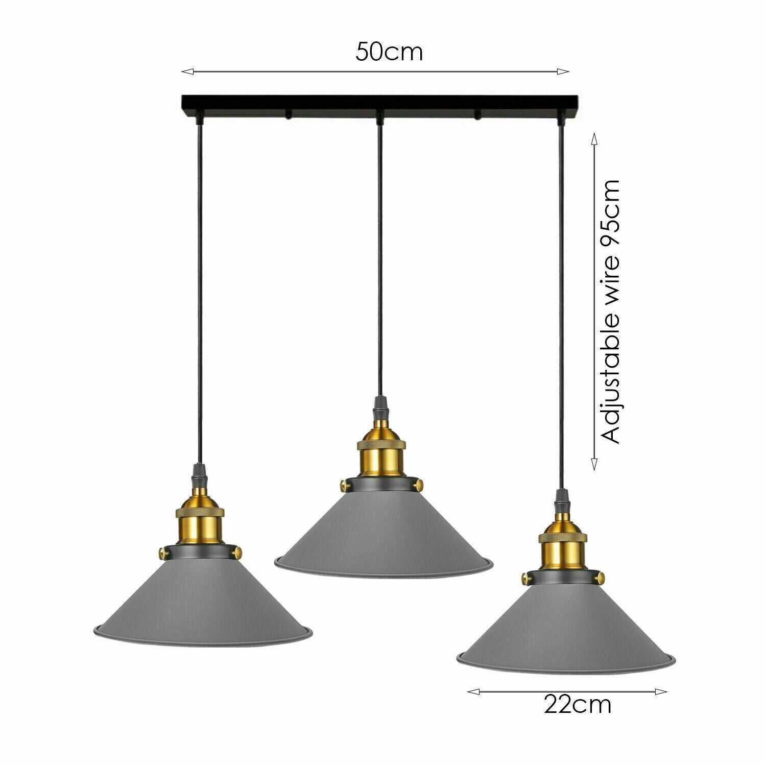 Metal Lampshade Ceiling Fixture Indoor Decor Light Cone image