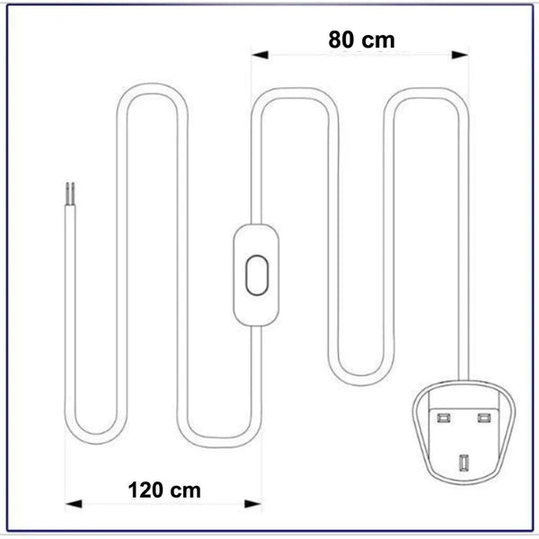 Multi Colours 2m Plug In Pendant Set Flex Cable With Holder