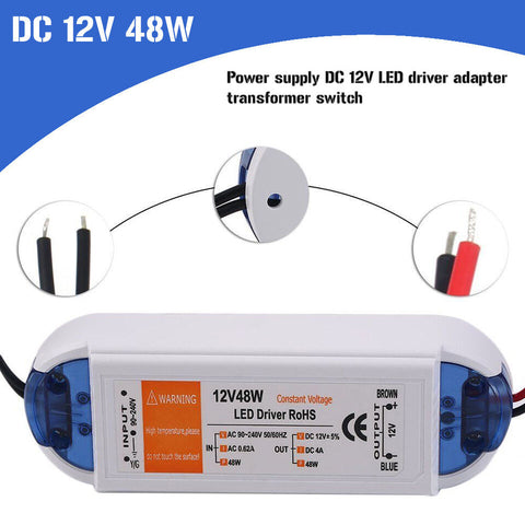 Pilote LED 48 W AC 240 V à DC12 V 4 A Tension d'alimentation ~ 3275