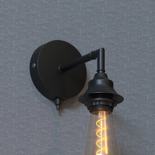 Rosace de Plafond Noire 100mm — Fixation Latérale, Finition Mate ~1012