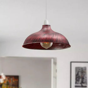 Abat-jour Industriel en Métal 36cm - Suspension Style Dôme ~1789