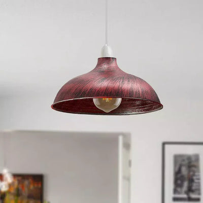 Abat-jour Industriel en Métal 36cm - Suspension Style Dôme ~1789