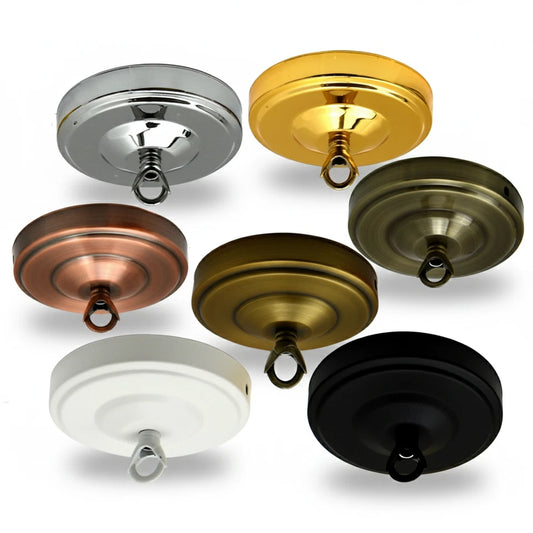 Plafonnier à rosace de 108 mm de diamètre avec crochet pour lustre ~1473