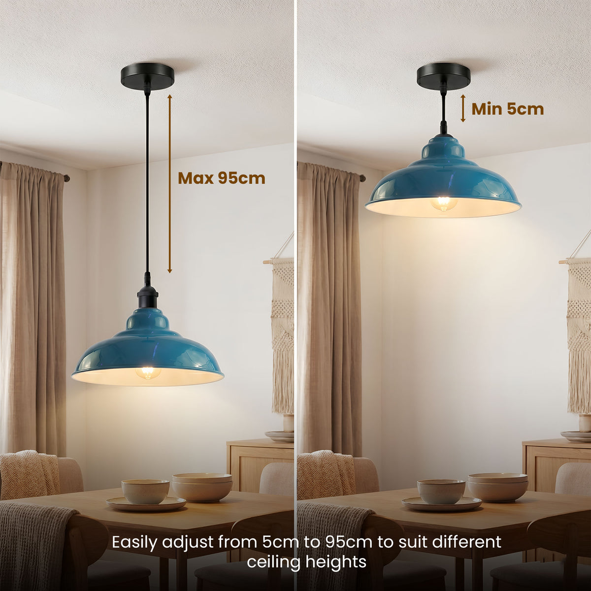 luminaire cuisine style industriel vintage.