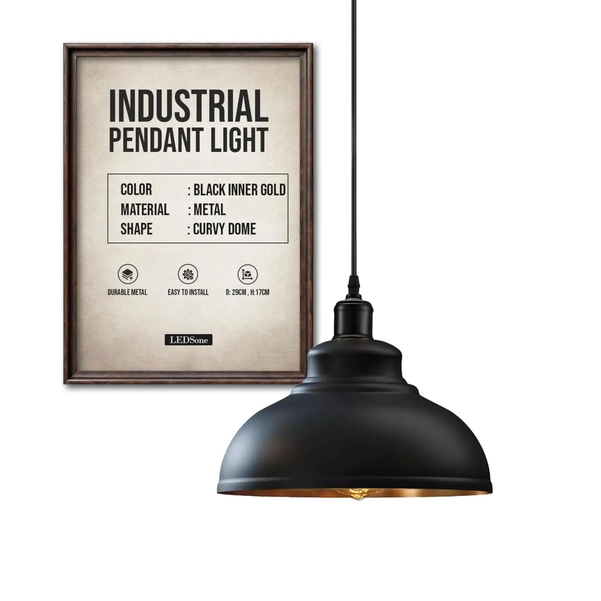 suspension luminaire metal