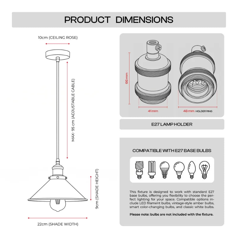 suspension luminaire industrielle