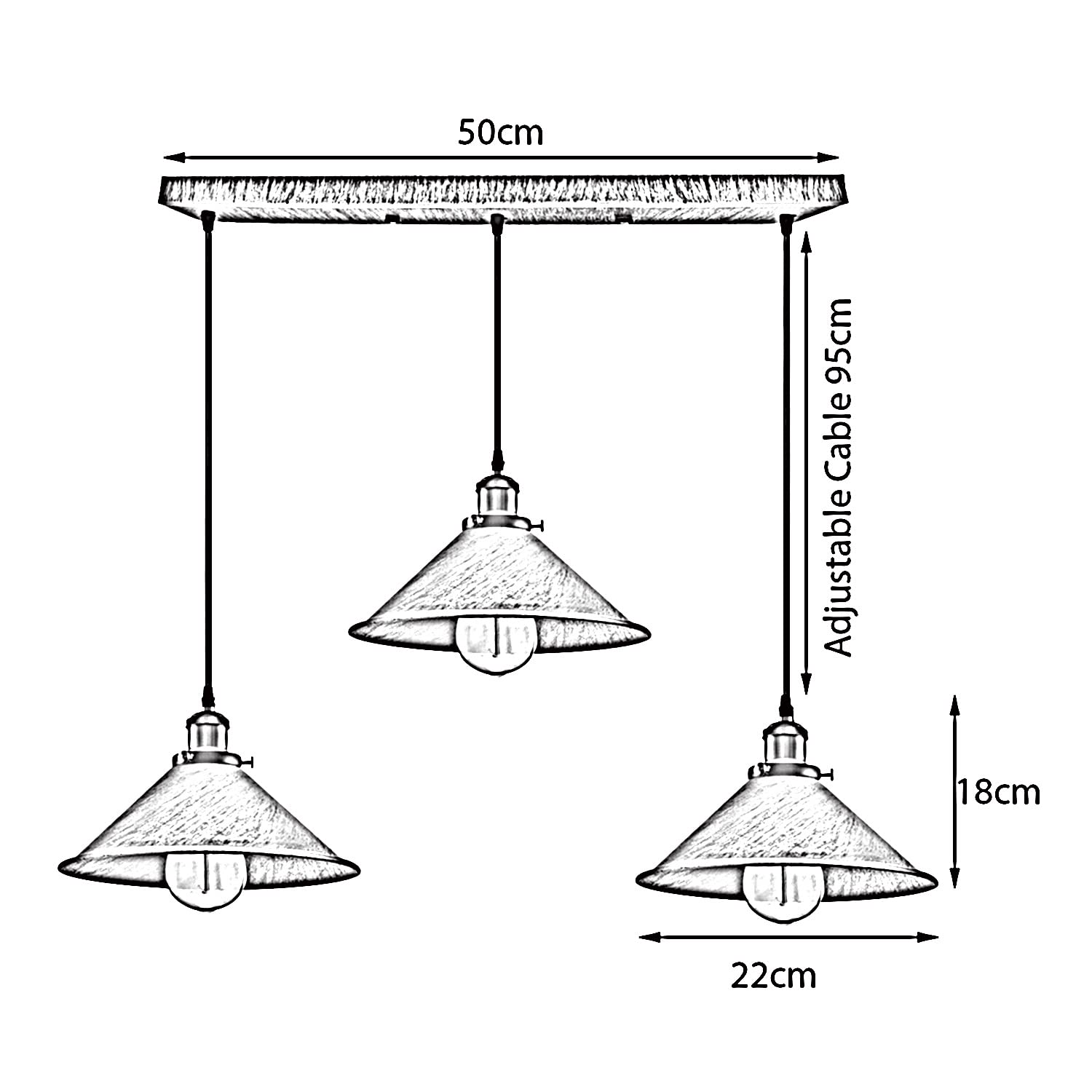 vintage suspension light led