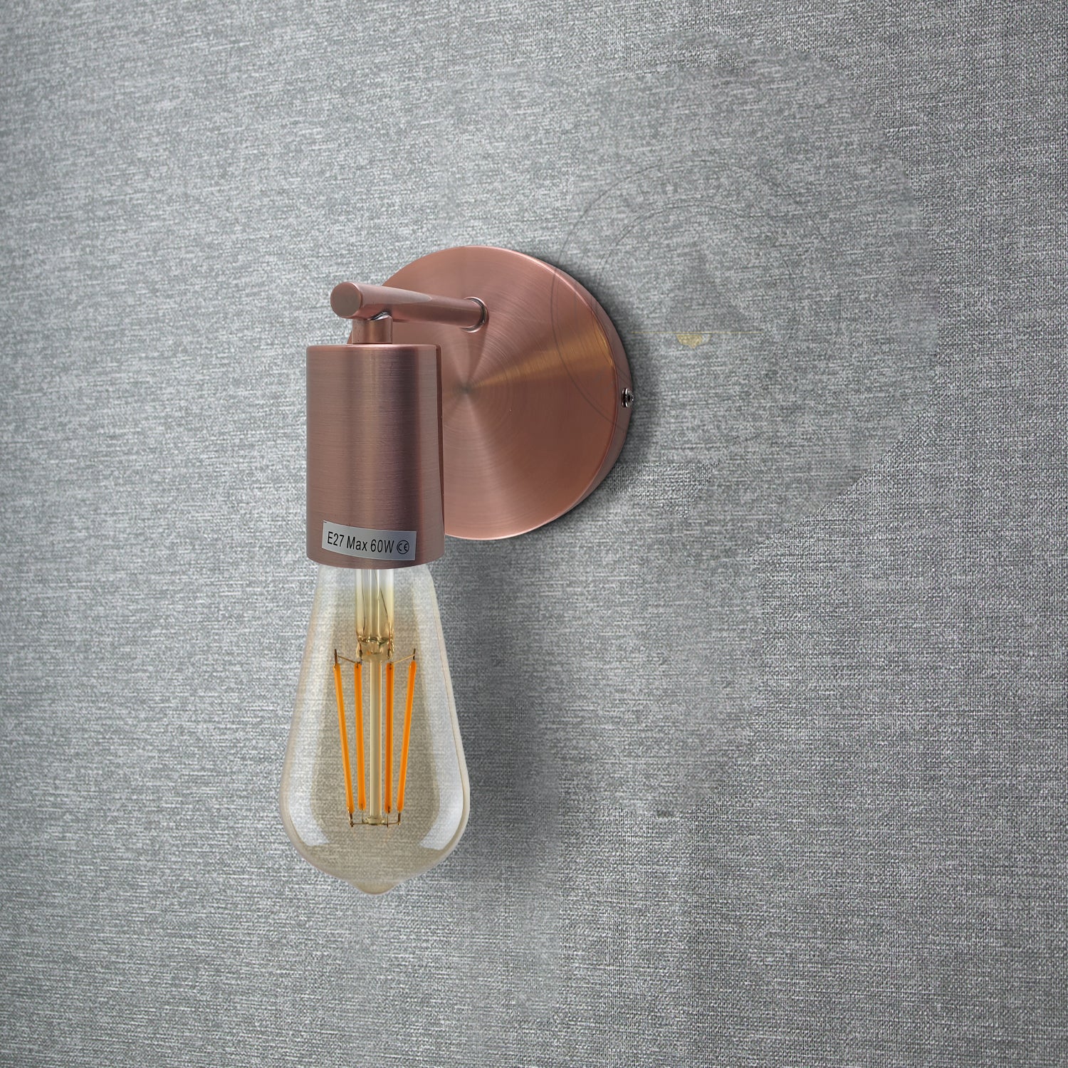 rose gold wall sconce