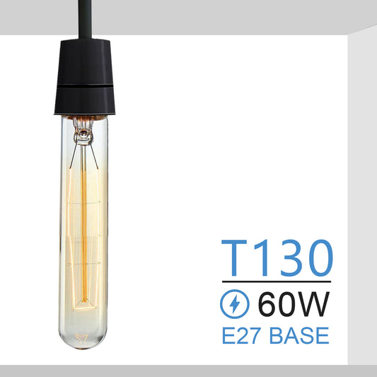 Ampoule vintage à filament à intensité variable T130 60W E27 ~ 3236