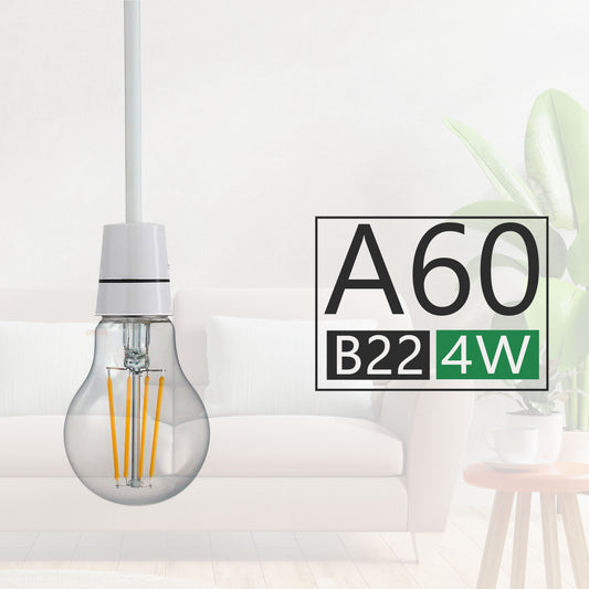 Ampoule A60 B22 4W à intensité variable, Vintage, Filament, LED classique ~ 3079