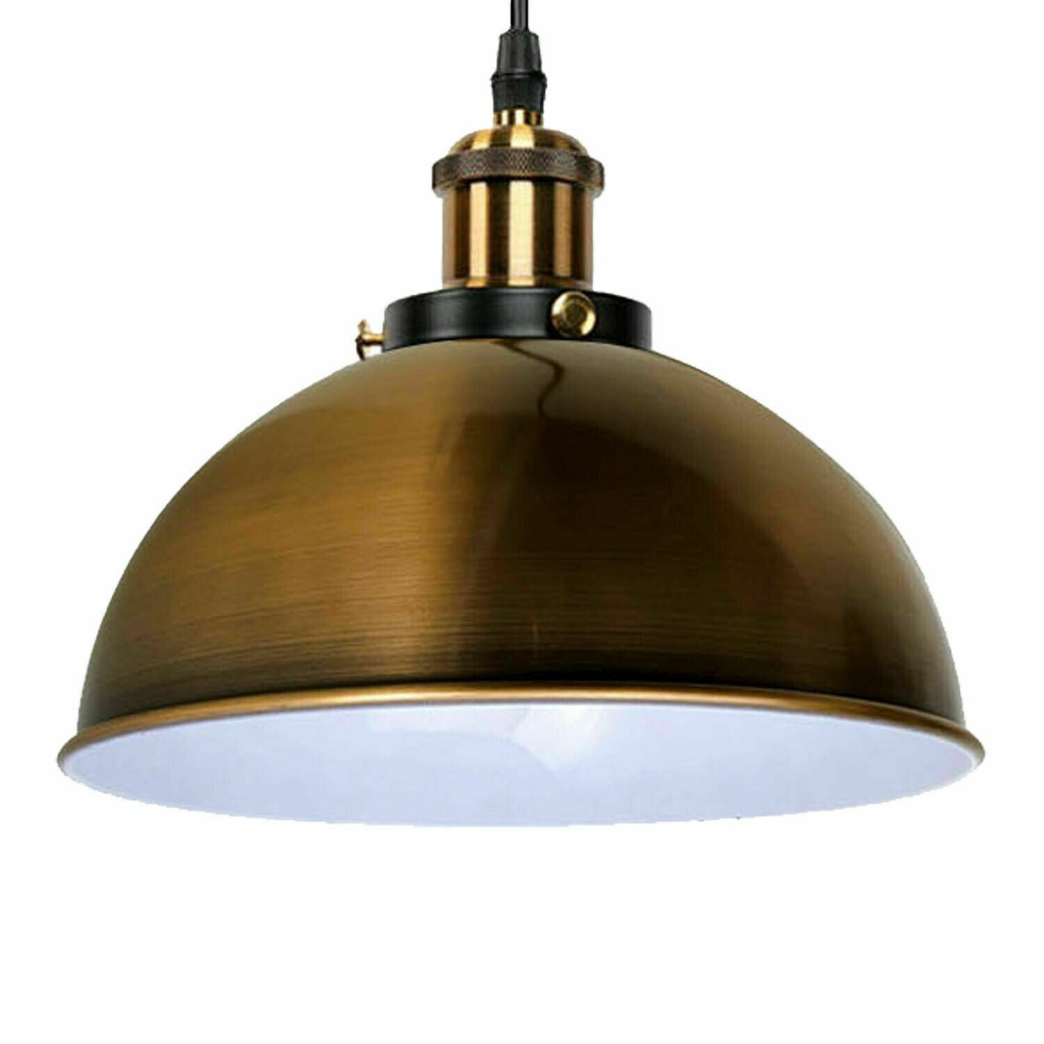 Vintage Modern Ceiling Pendant Light  Metal Dome Shade Hanging Indoor Light Fitting  With 95cm Adjustable Wire~1260 - LEDSone UK Ltd