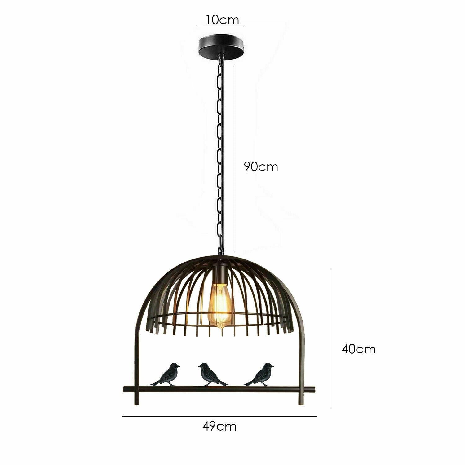 New Indoor Pendant Vintage Industrial Retro Bird cage Hanging Ceiling Pendant Light with Chain