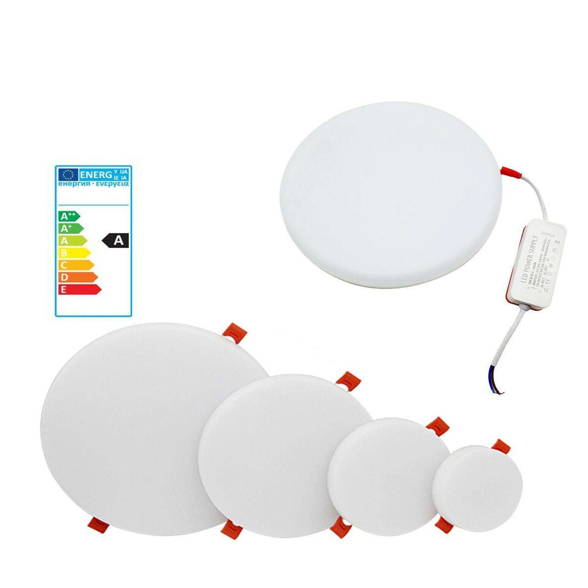 LED Ceiling Light Panel Down Light Round Recessed Kitchen Bathroom Wall Lamps~1437 - LEDSone UK Ltd